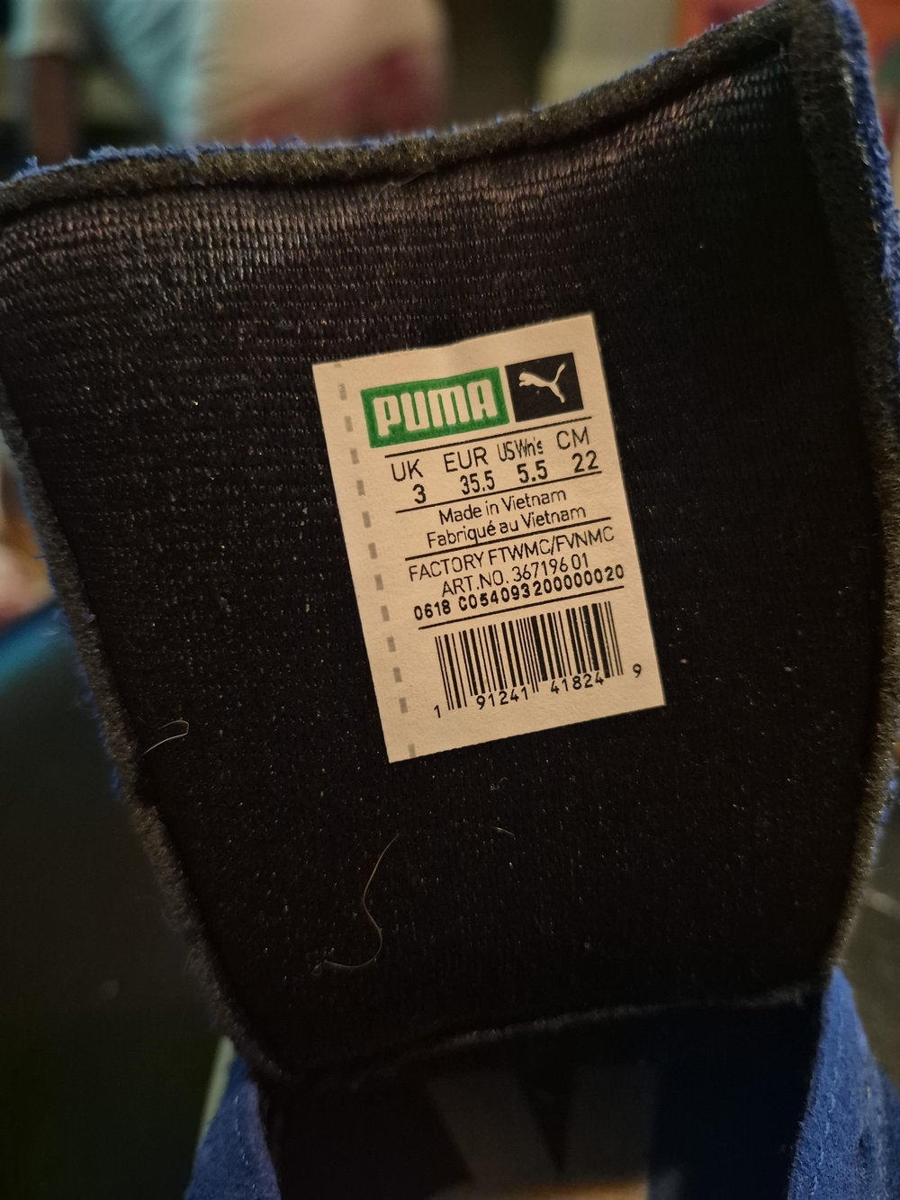 Puma Blue & White Sneakers US 5.5 - Picture 7 of 7